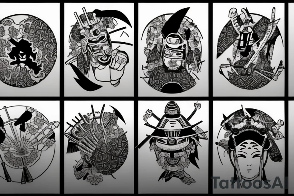japanese samurai tattoo idea