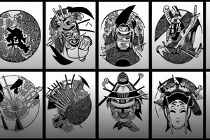 japanese samurai tattoo idea