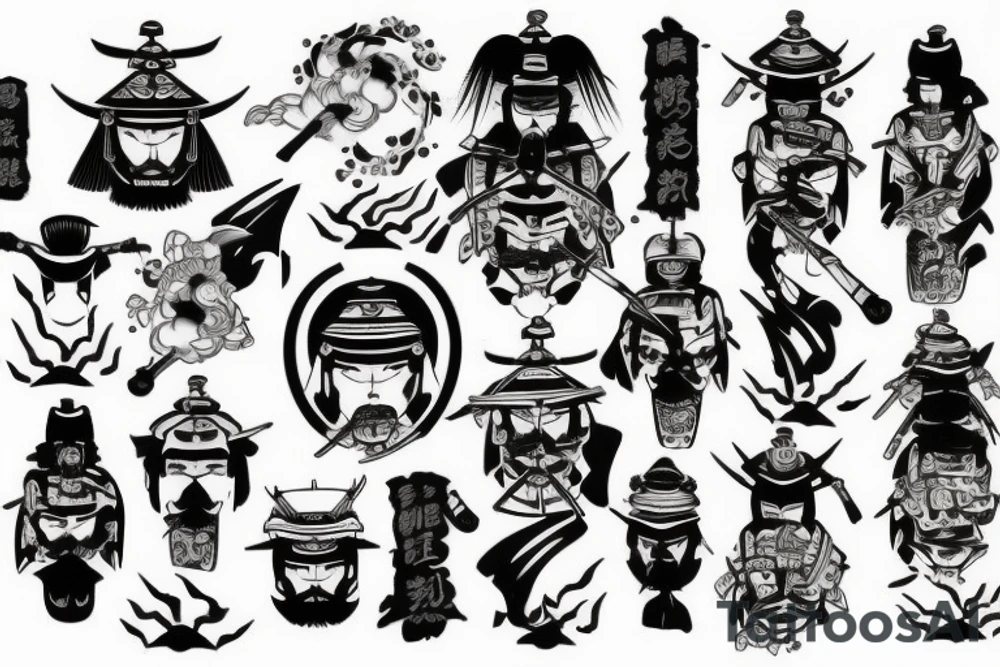 japanese samurai tattoo idea