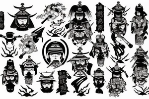 japanese samurai tattoo idea