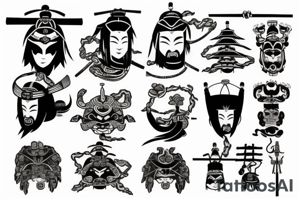 japanese samurai tattoo idea