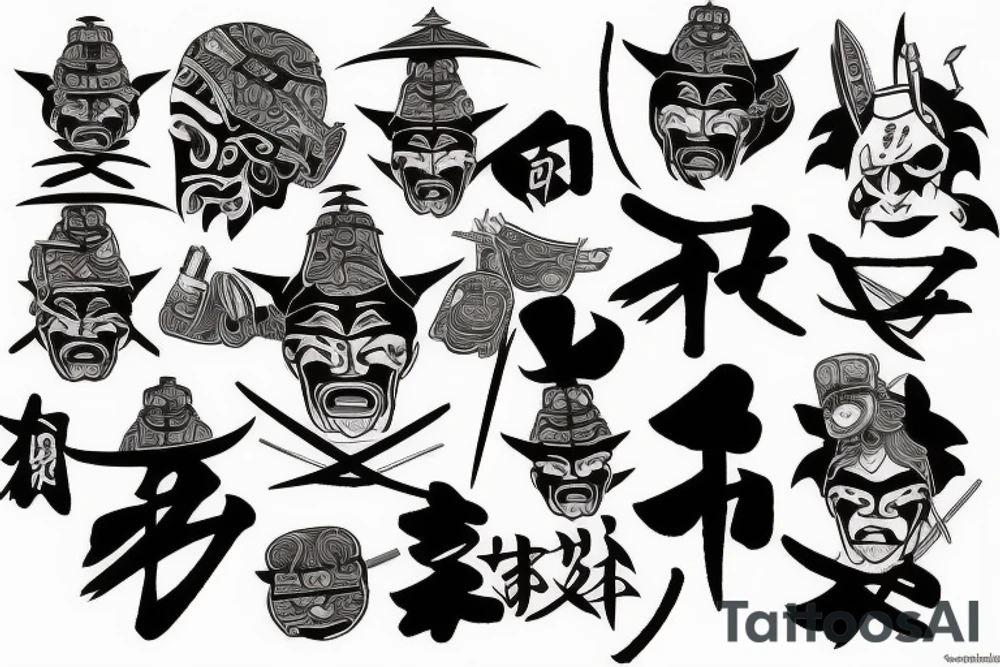 japanese samurai tattoo idea