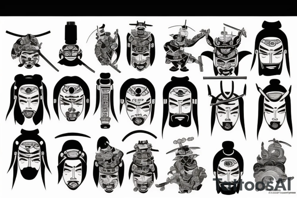 japanese samurai tattoo idea