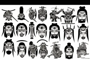 japanese samurai tattoo idea