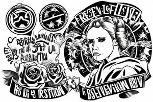 Prenses Leia resistting the order doing a revolution tattoo idea