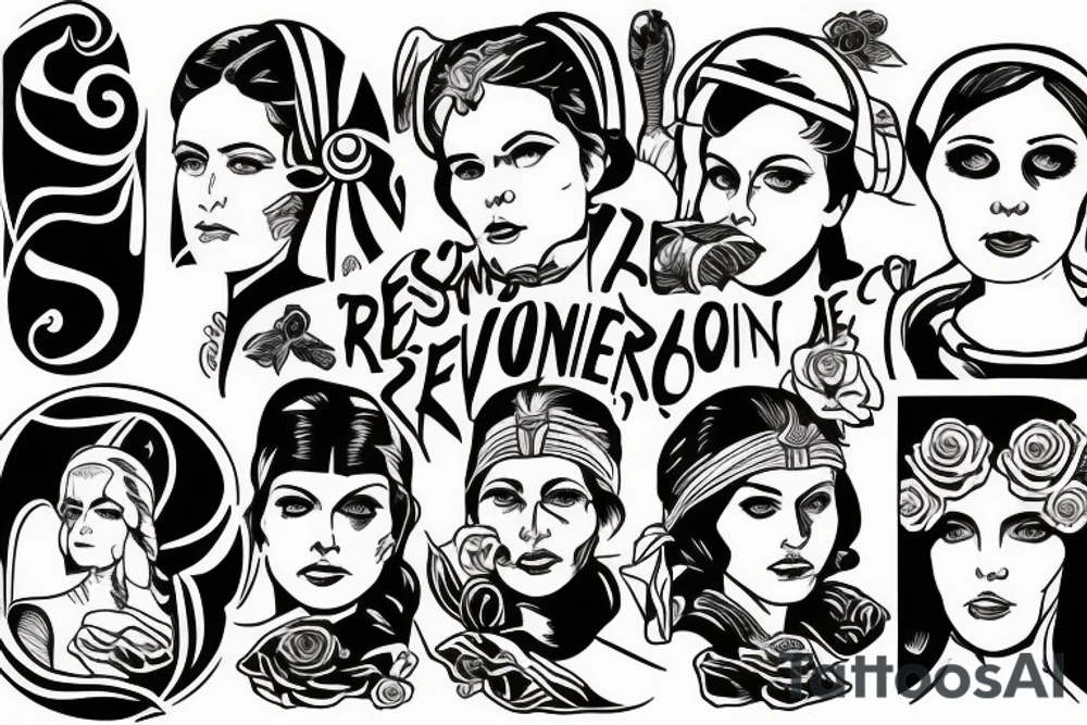 Prenses Leia resistting the order doing a revolution tattoo idea