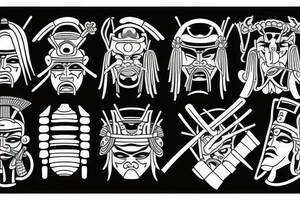 japanese samurai tattoo idea