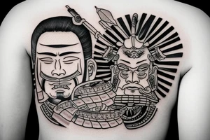 japanese samurai tattoo idea