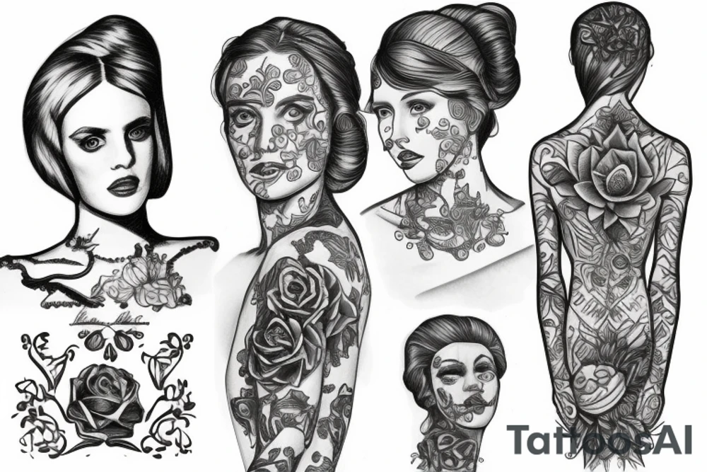 Prences Leia standing tattoo idea