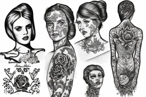 Prences Leia standing tattoo idea