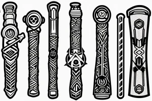 Light sabers clashing tattoo idea