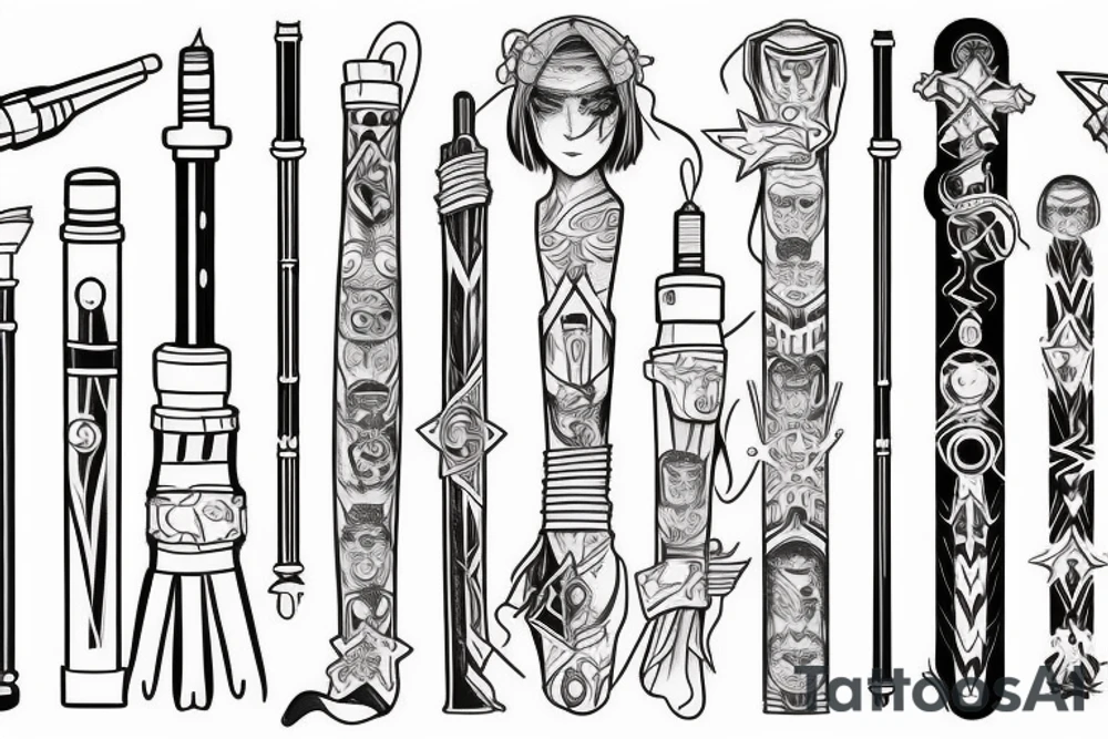 Light sabers clashing tattoo idea