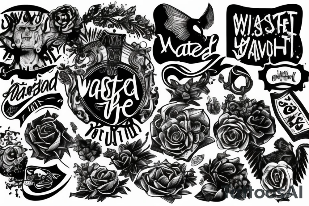 wasted youth tattoo idea
