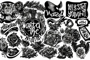 wasted youth tattoo idea