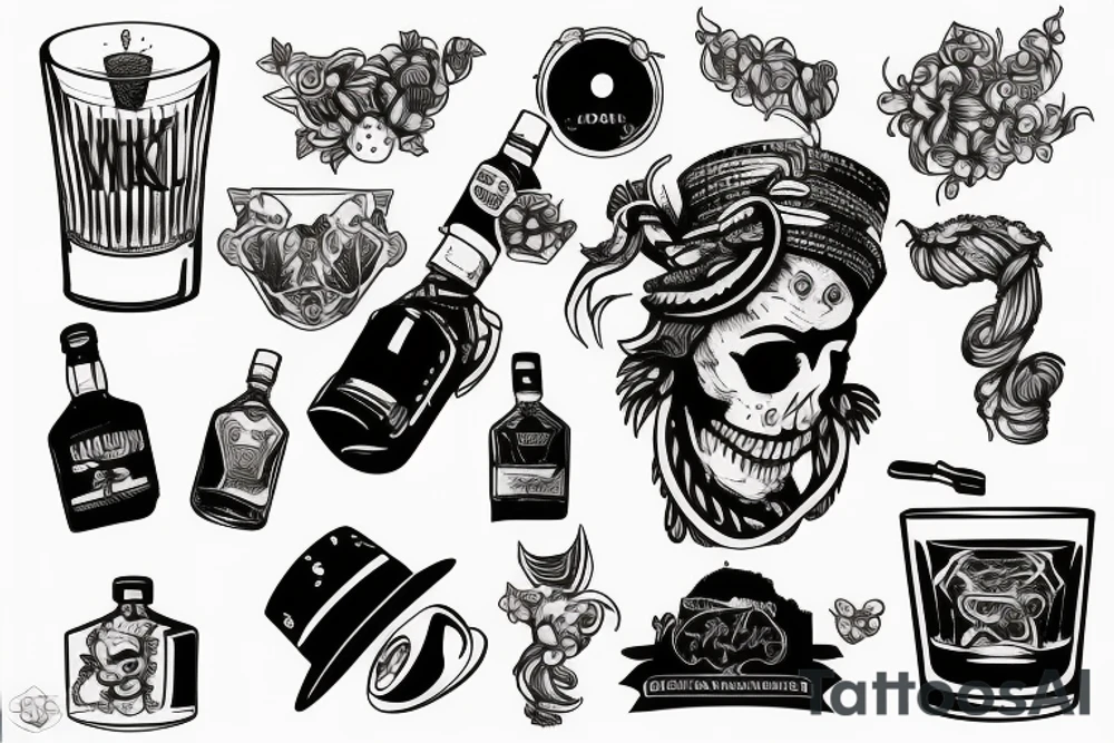 Whiskey sour tattoo idea