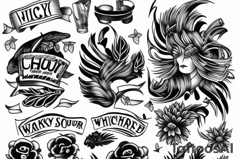Whiskey sour tattoo idea