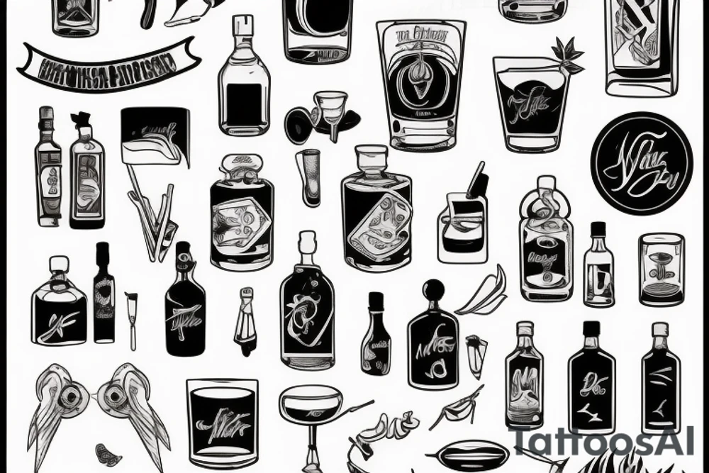 Whiskey sour tattoo idea