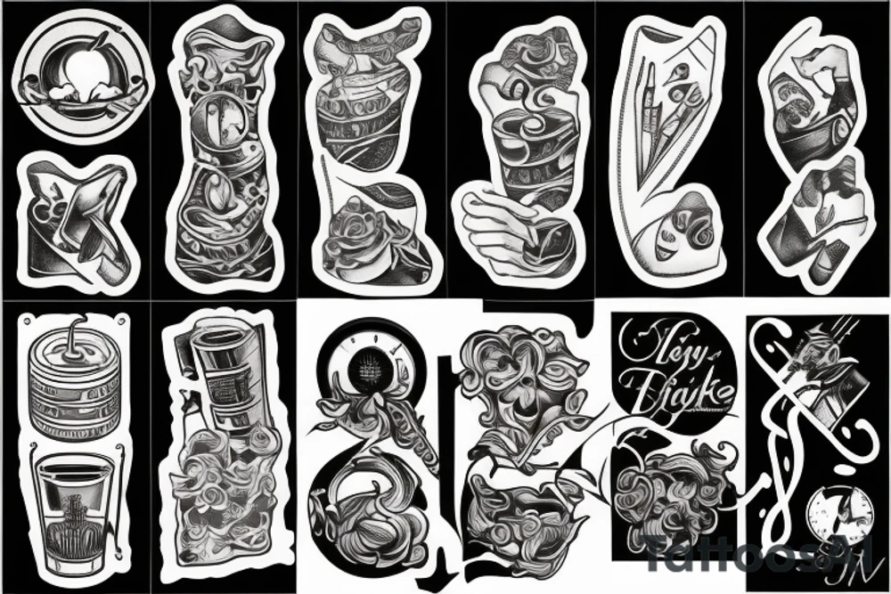 Whiskey sour tattoo idea