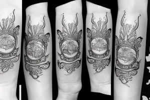 Whiskey glass with Patel colours white background tattoo idea