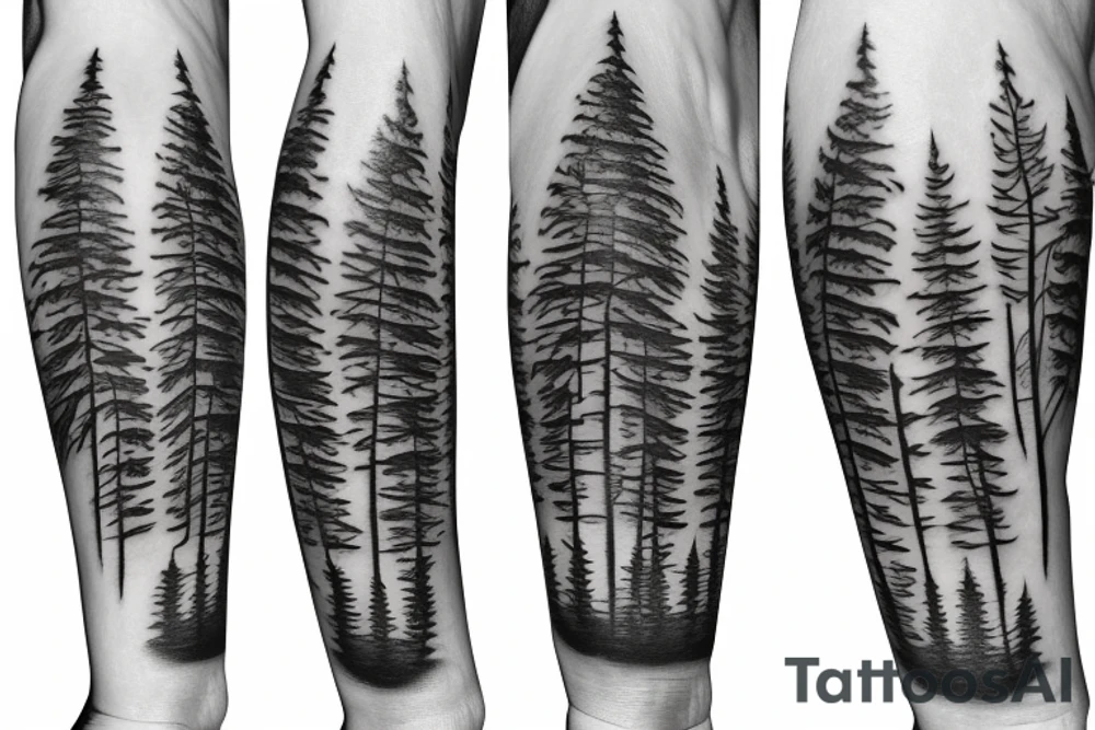 Pine tree little pines tattoo idea