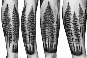 Pine tree little pines tattoo idea