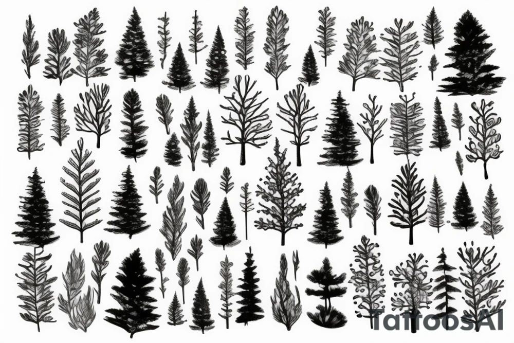 Pine tree little pines tattoo idea