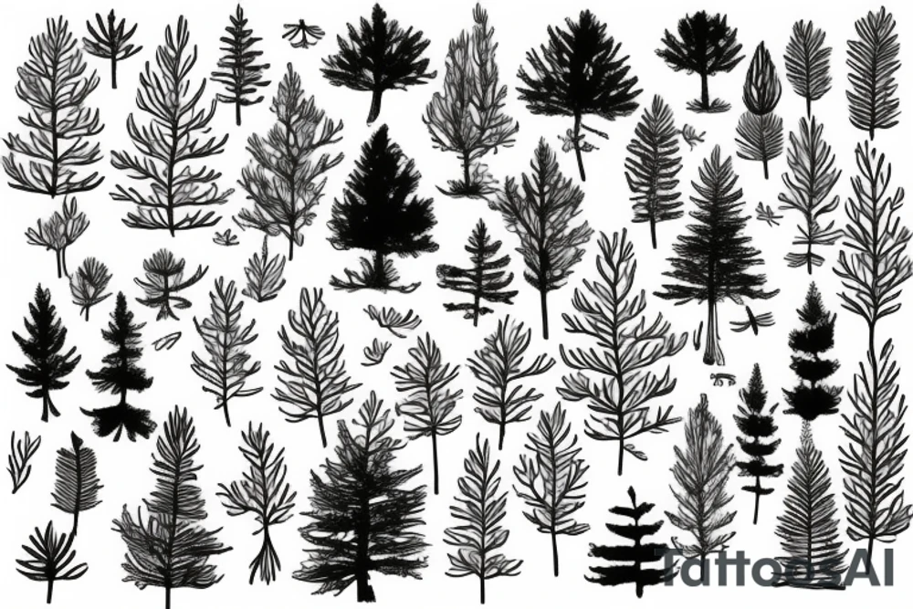 Pine tree little pines tattoo idea