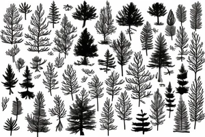 Pine tree little pines tattoo idea