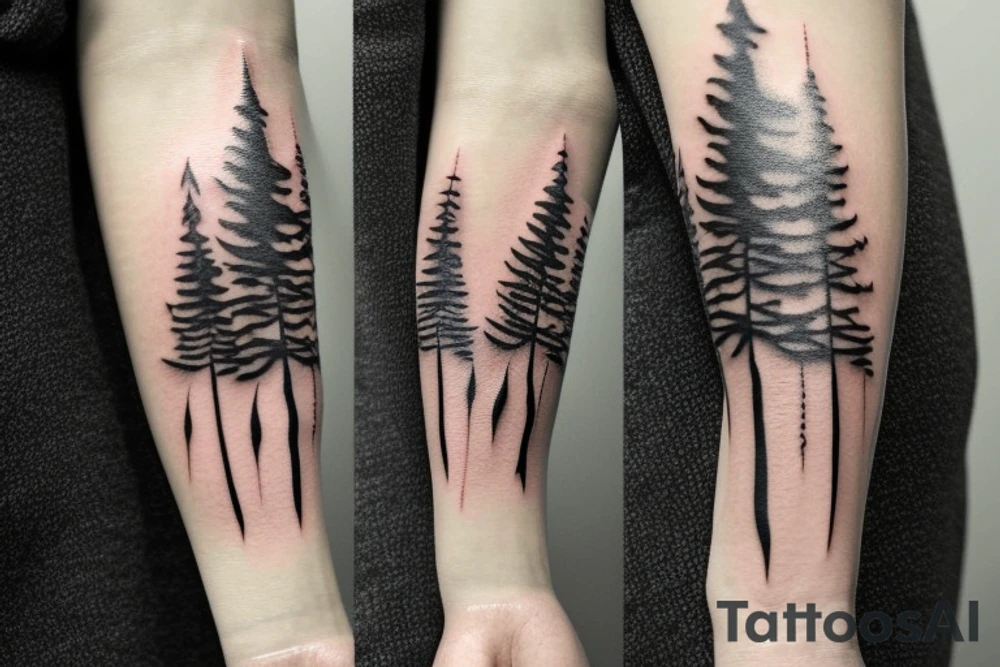 Pine tree little pines tattoo idea