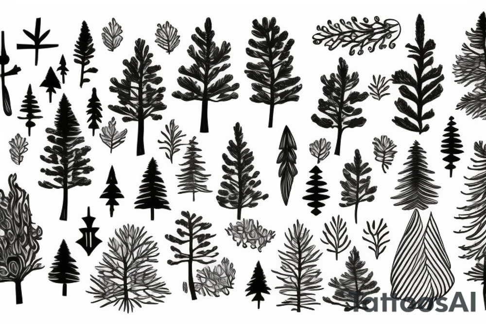Pine tree little pines tattoo idea