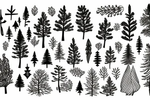 Pine tree little pines tattoo idea