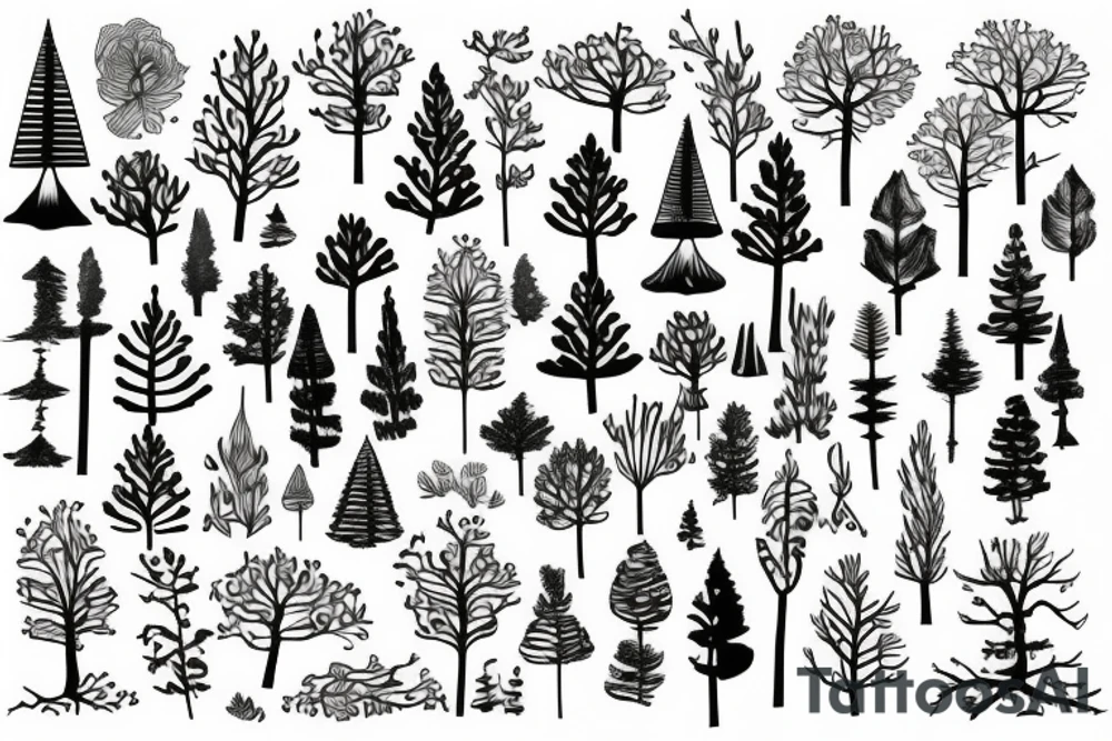 Pine tree little pines tattoo idea