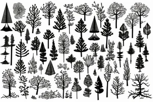 Pine tree little pines tattoo idea