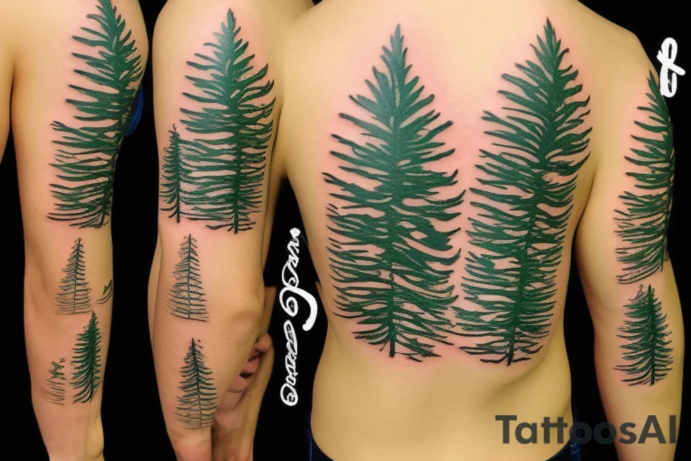 Pine tree little pines tattoo idea