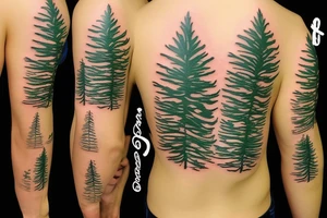 Pine tree little pines tattoo idea