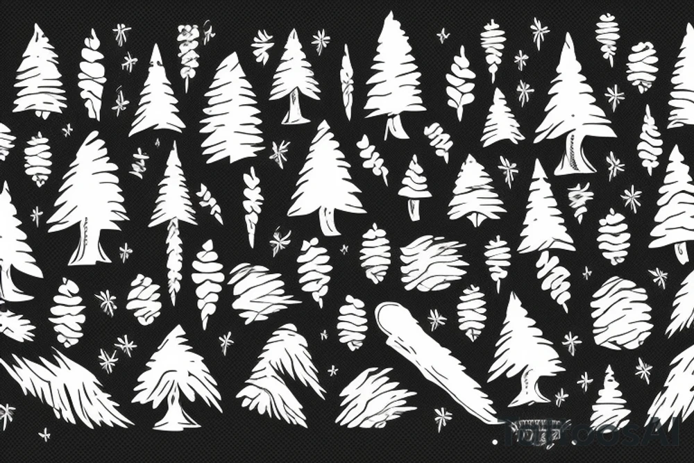 Pine tree little pines tattoo idea