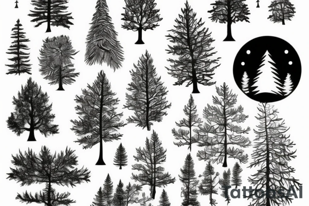 Pine tree little pines tattoo idea