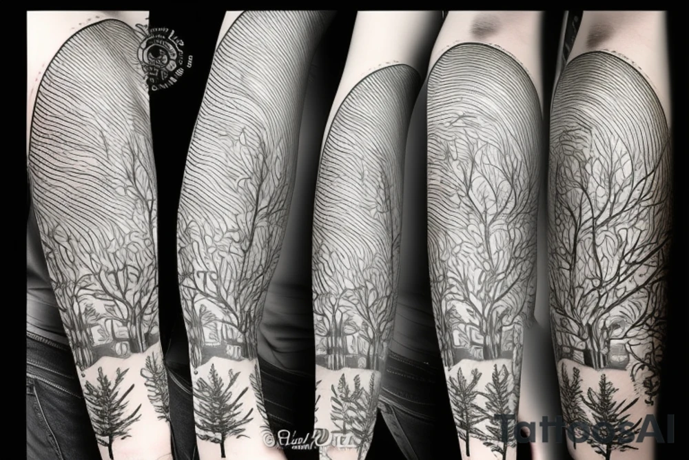 Pine tree little pines tattoo idea