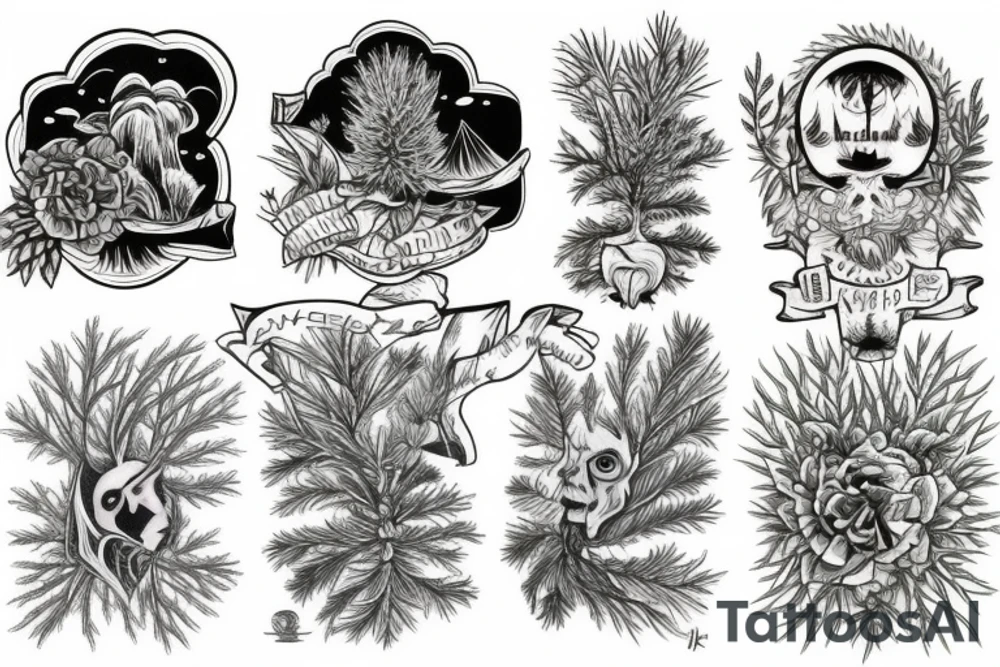 Pine tree little pines tattoo idea