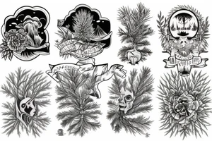 Pine tree little pines tattoo idea
