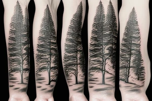Pine tree tattoo idea