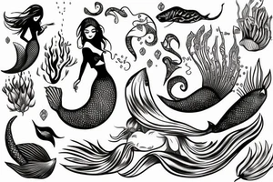 Mermaid tattoo idea
