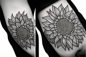 Sunflower in space tattoo idea