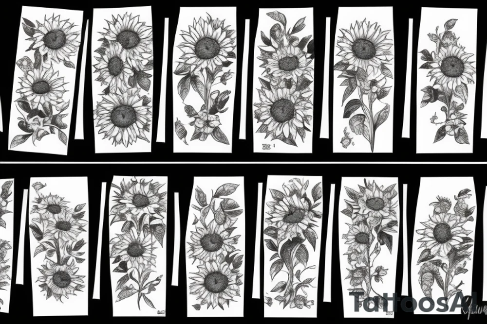 Sunflower in space tattoo idea