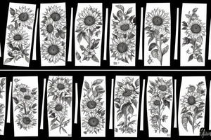 Sunflower in space tattoo idea