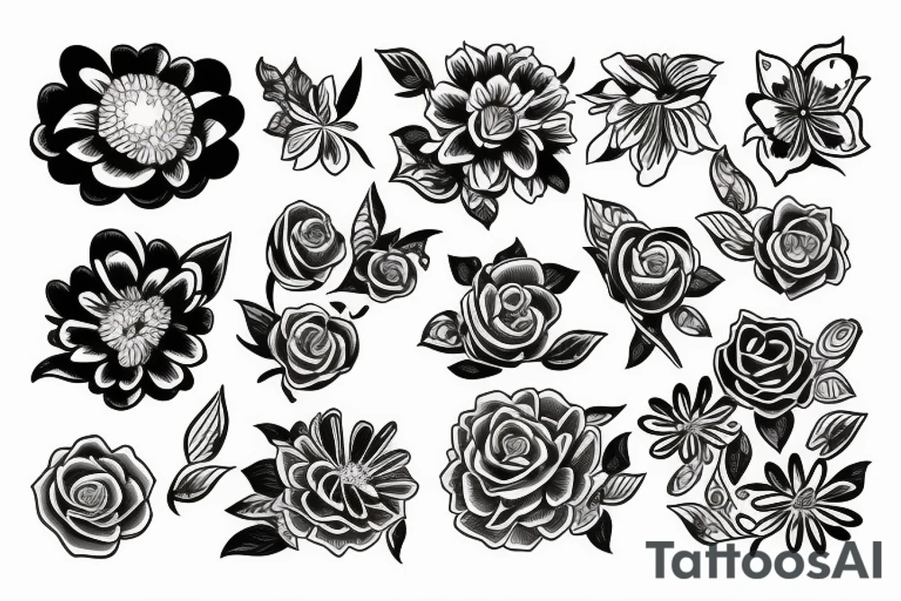 Flowers tattoo idea