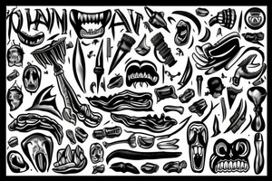 a tooth that screams in pain tattoo idea