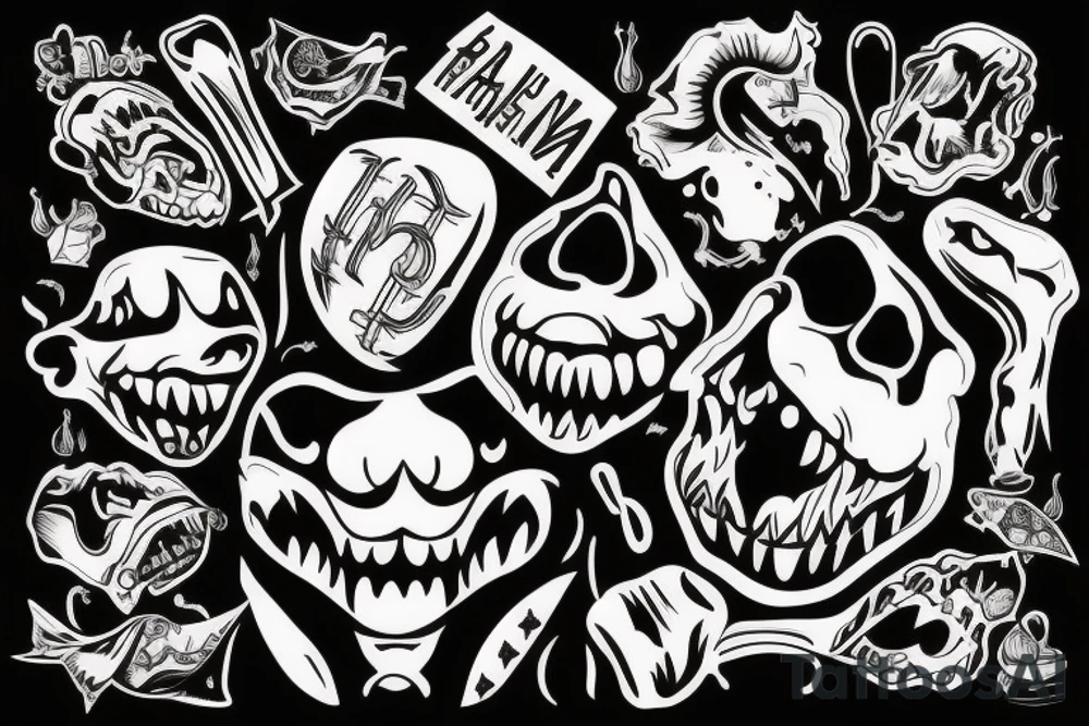 a tooth that screams in pain tattoo idea