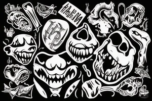 a tooth that screams in pain tattoo idea