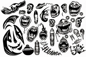 a tooth that screams in pain tattoo idea